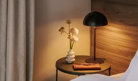 a table with flowers on it