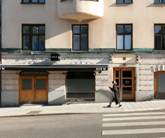 a person walking on the street
