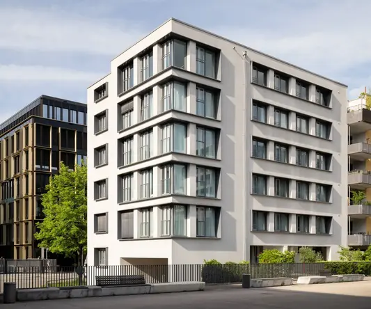 a building with many windows
