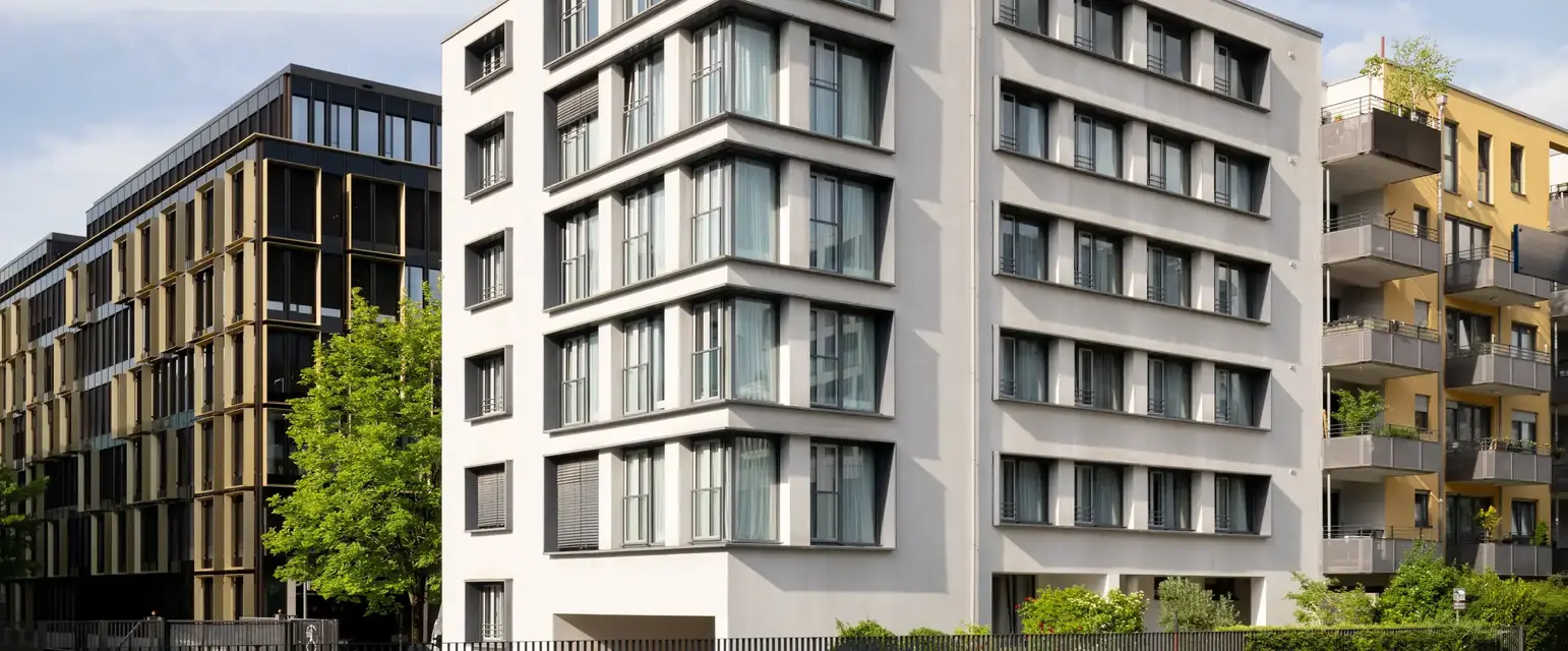 a building with many windows