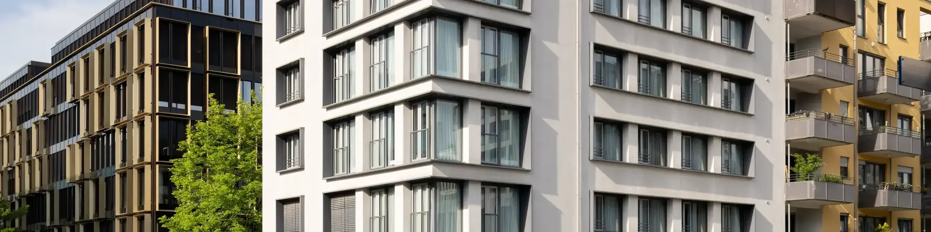 a building with many windows