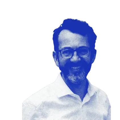 a man with a beard and glasses