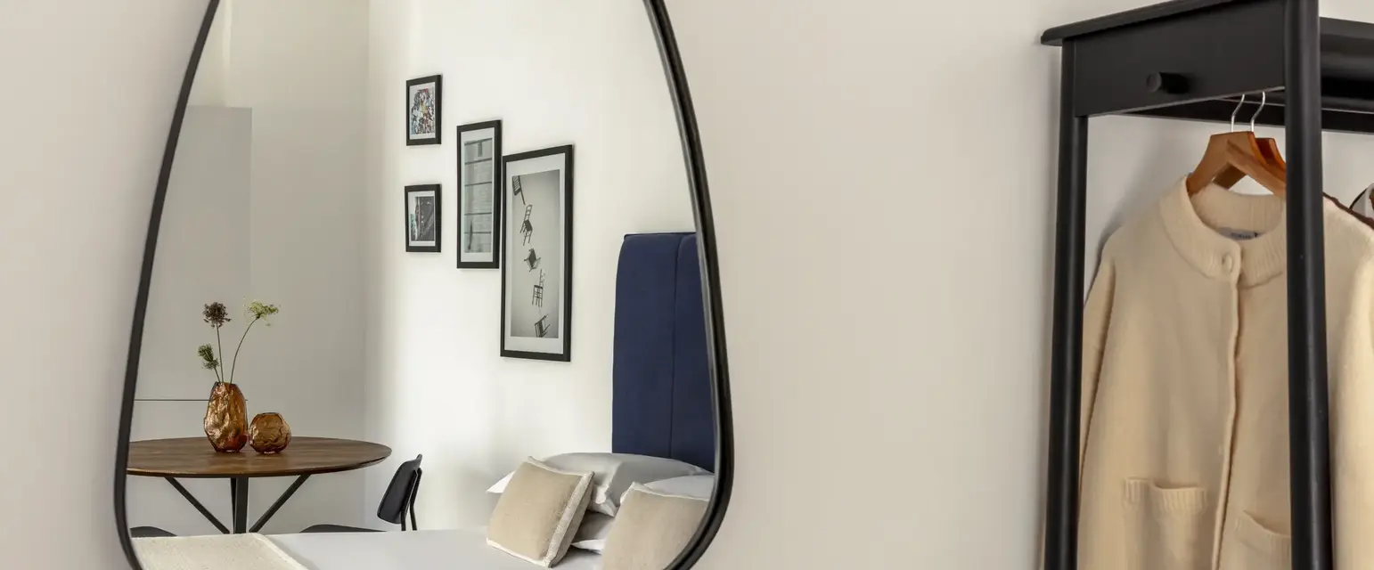 a mirror on a wall