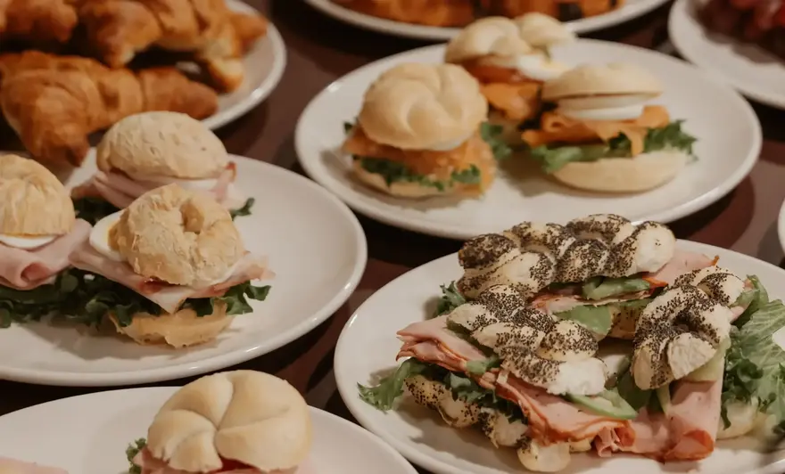 a table full of food